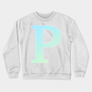 The Letter P Green and Blue Crewneck Sweatshirt